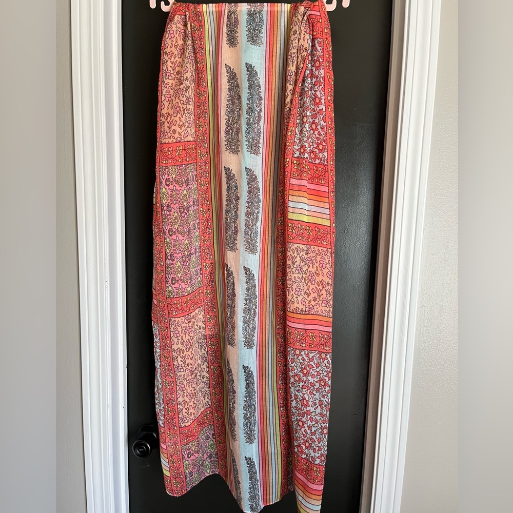 Vintage R.O.C. Beautiful Soft Multi Color Scarf